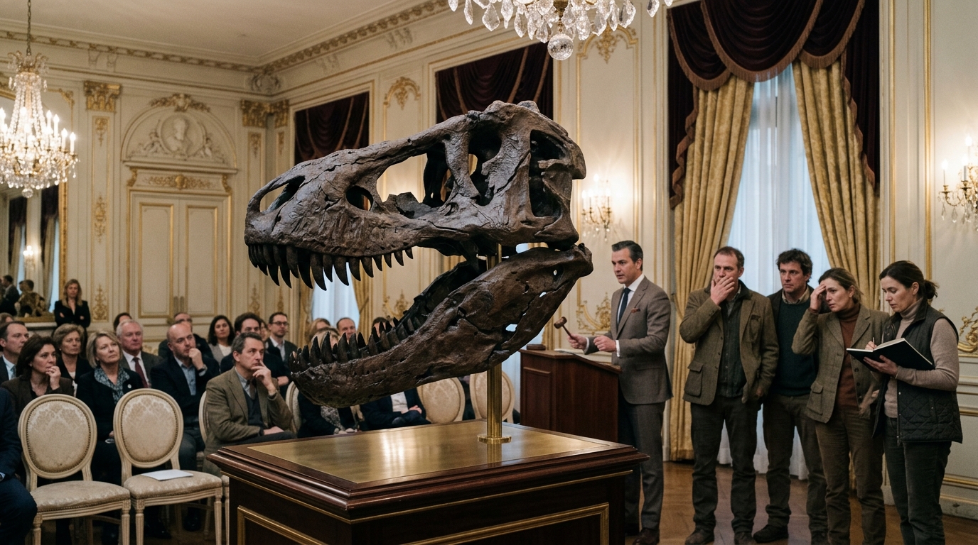 Ce T. rex vendu 50 millions de dollars portait des morsures d’un autre T. rex sur le crâne : les paléontologues redoutent de ne jamais pouvoir l’étudier
