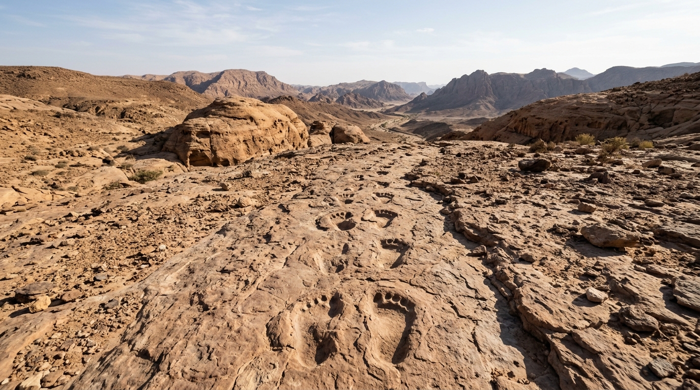 Les scientifiques pensaient connaître la date d’arrivée des humains en Arabie : ces empreintes fossilisées viennent de tout remettre en question