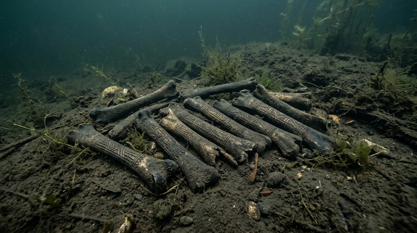 Au fond d’un lac suédois dormaient depuis 9 000 ans des os de chasse taillés tous de la même façon