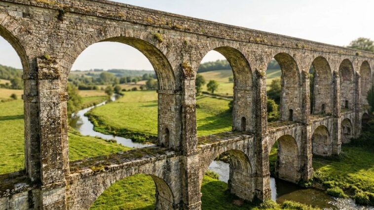 Dans la vallée de l'Eure dorment depuis 1690 des arches de pierre que plus une goutte d'eau n'a jamais traversées