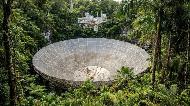 Dans les collines de Porto Rico dormait depuis 1963 une parabole de 305 m que plus aucun signal ne traverse aujourd'hui