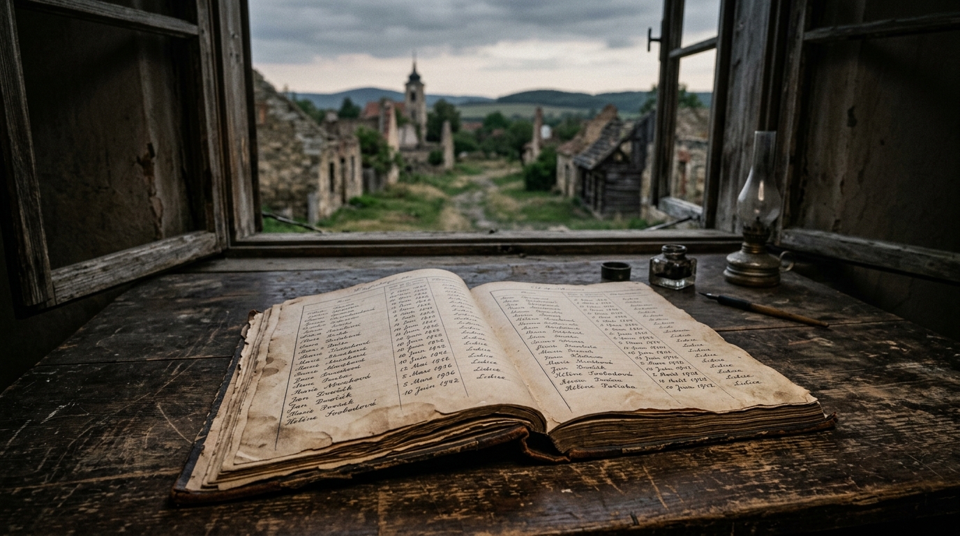 Dans les registres d’un village tchèque rayé de la carte en 1942 dorment 88 noms d’enfants condamnés par leur seule adresse de naissance