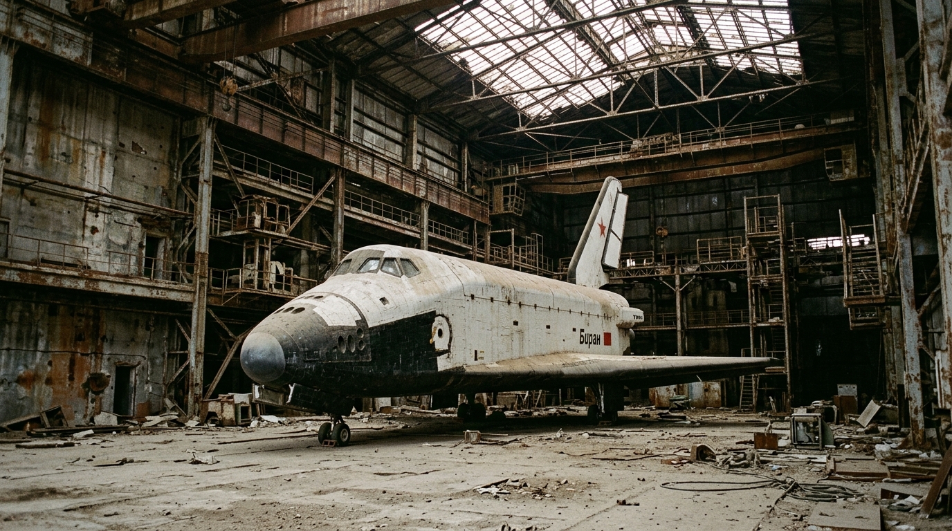 Dans un hangar du Kazakhstan dormait depuis 1988 une navette soviétique que personne n’a jamais pilotée