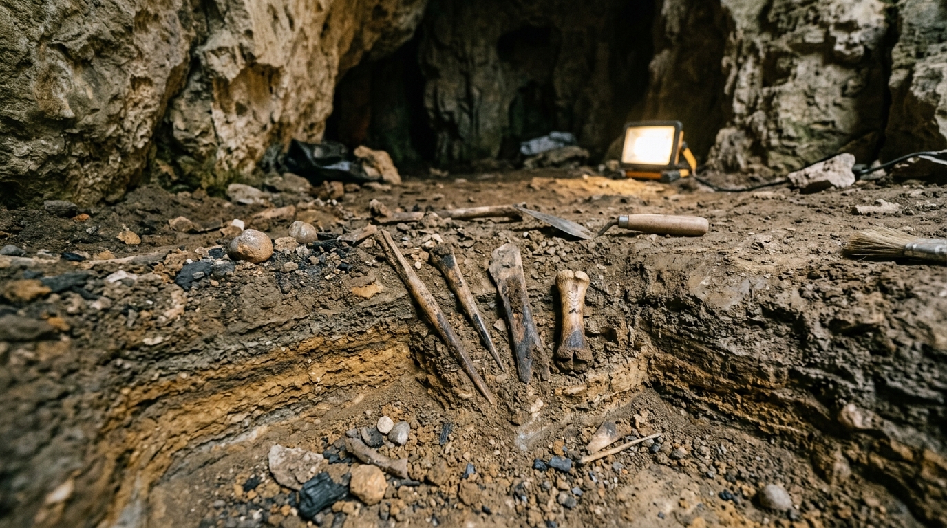 Dans une grotte d’Asie centrale dormaient des outils en os bien plus anciens que la couche qui les entourait