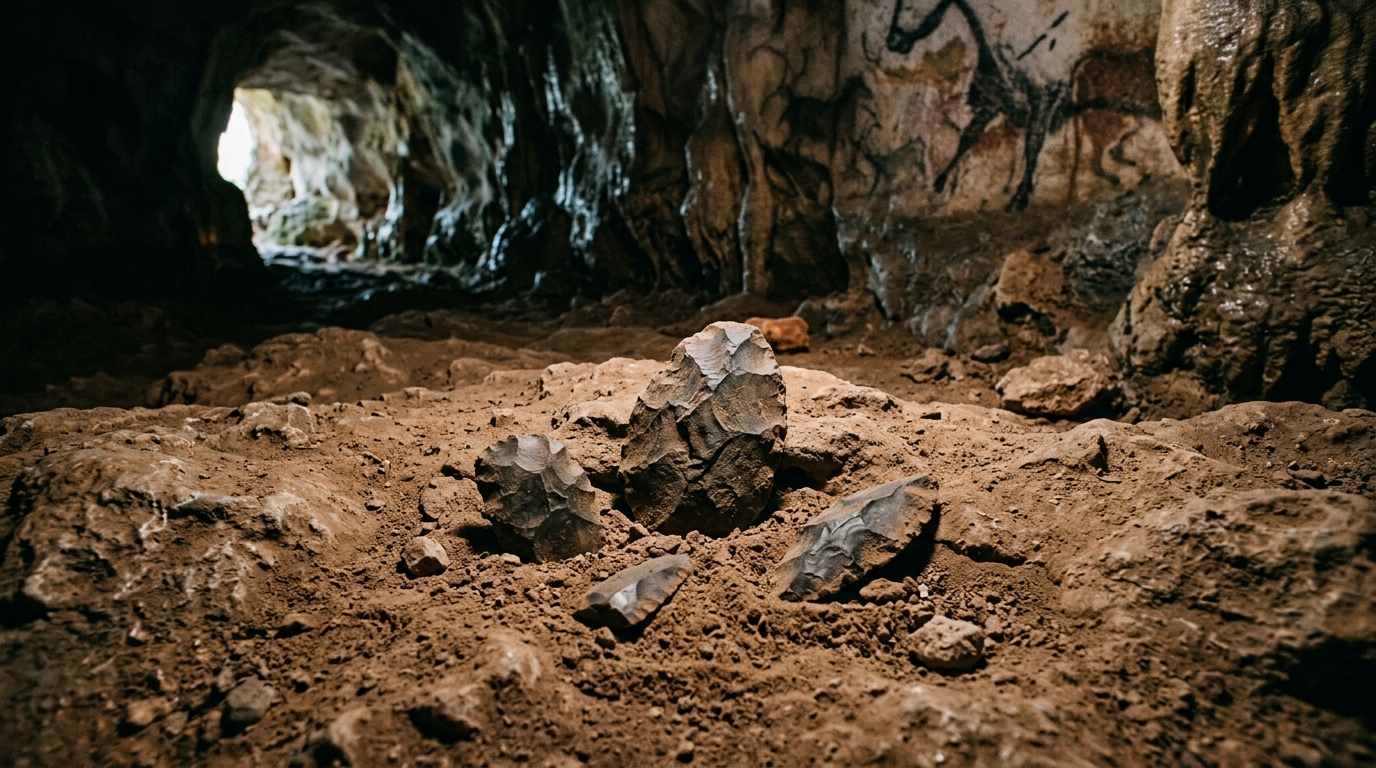 Dans une grotte française dormaient des outils de pierre dont personne n’avait vu qu’ils étaient bien plus vieux