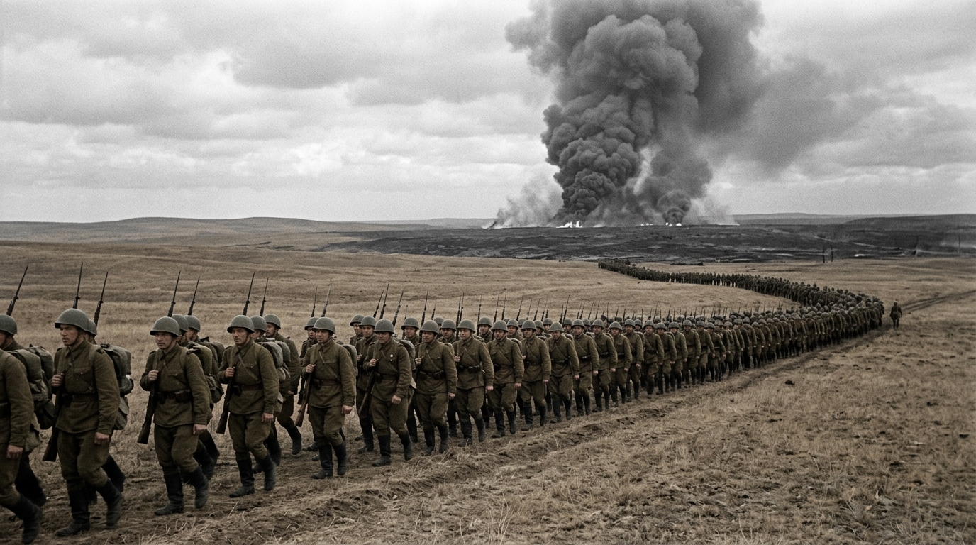 Dans une steppe russe, 45 000 soldats ont marché en 1954 vers un point que l’armée venait de faire disparaître