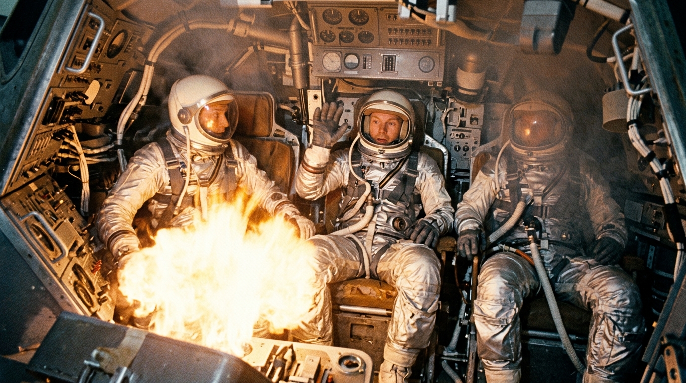 En remplissant une capsule d’oxygène pur pour un simple essai au sol, la NASA a littéralement perdu trois hommes en moins de 30 secondes