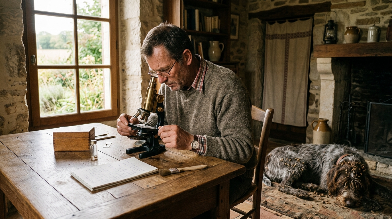 Il rentre de la chasse avec son chien couvert de graines accrochées : sous le microscope, il comprend ce qu’il tient