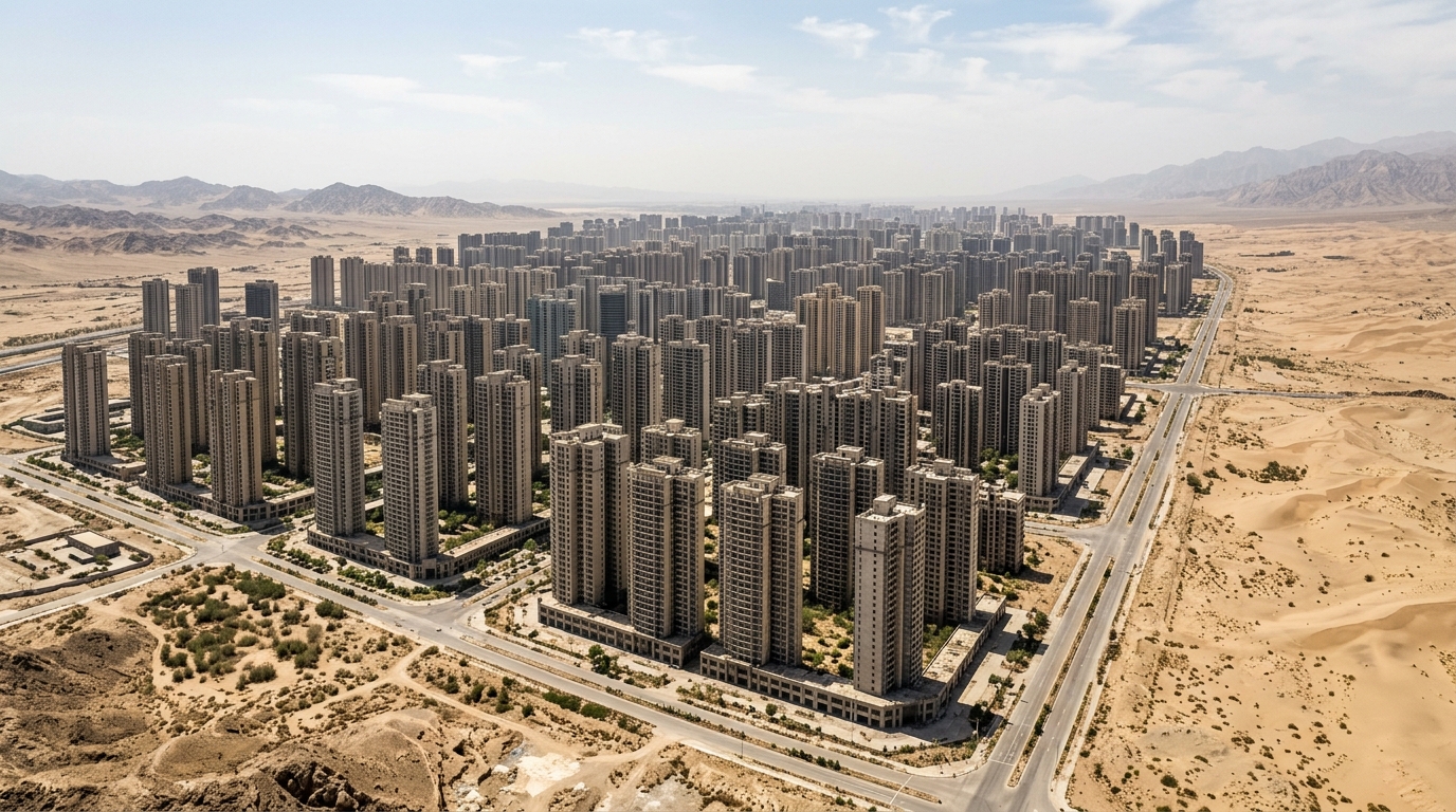 La Chine a une ville sortie du désert en 2001 : ses tours pour 1 million d’habitants sont restées vides pendant quinze ans
