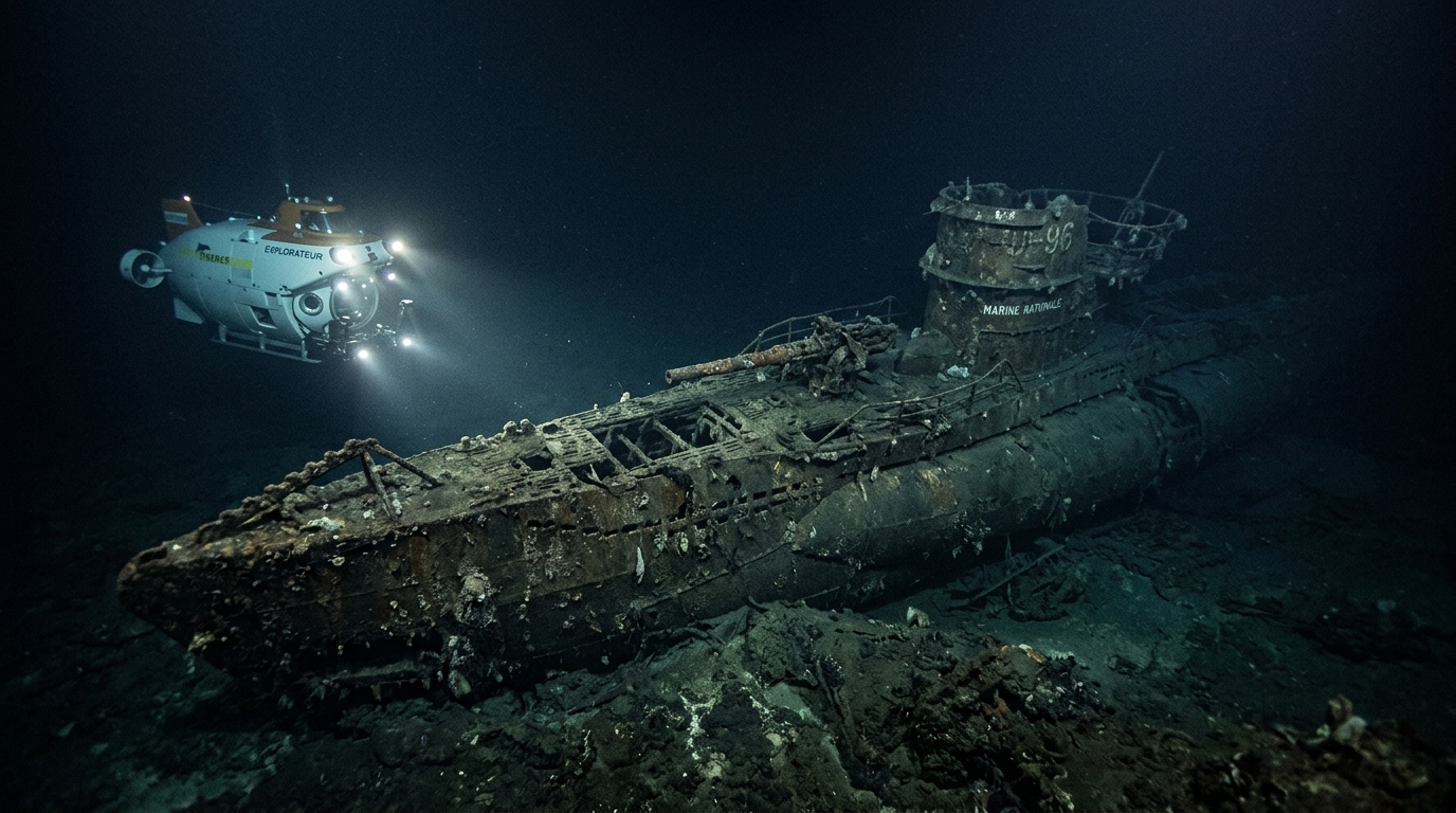La France a un sous-marin retrouvé en 2019 par 2 000 m de fond : ses 52 disparus attendent toujours une explication