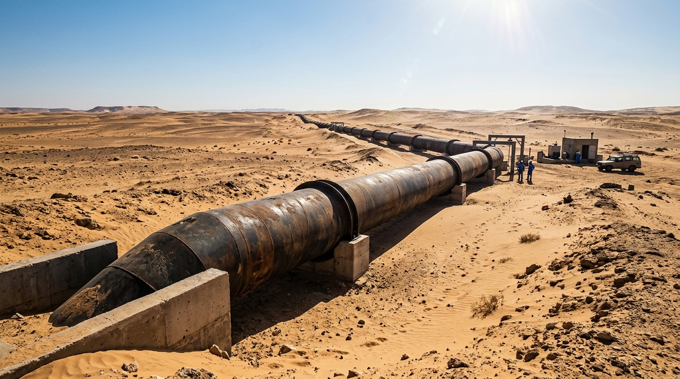 La Libye tire l’eau de ses villes de 4 000 km de tuyaux enfouis depuis 1984 : ce qu’elle pompe là-dessous ne remontera jamais
