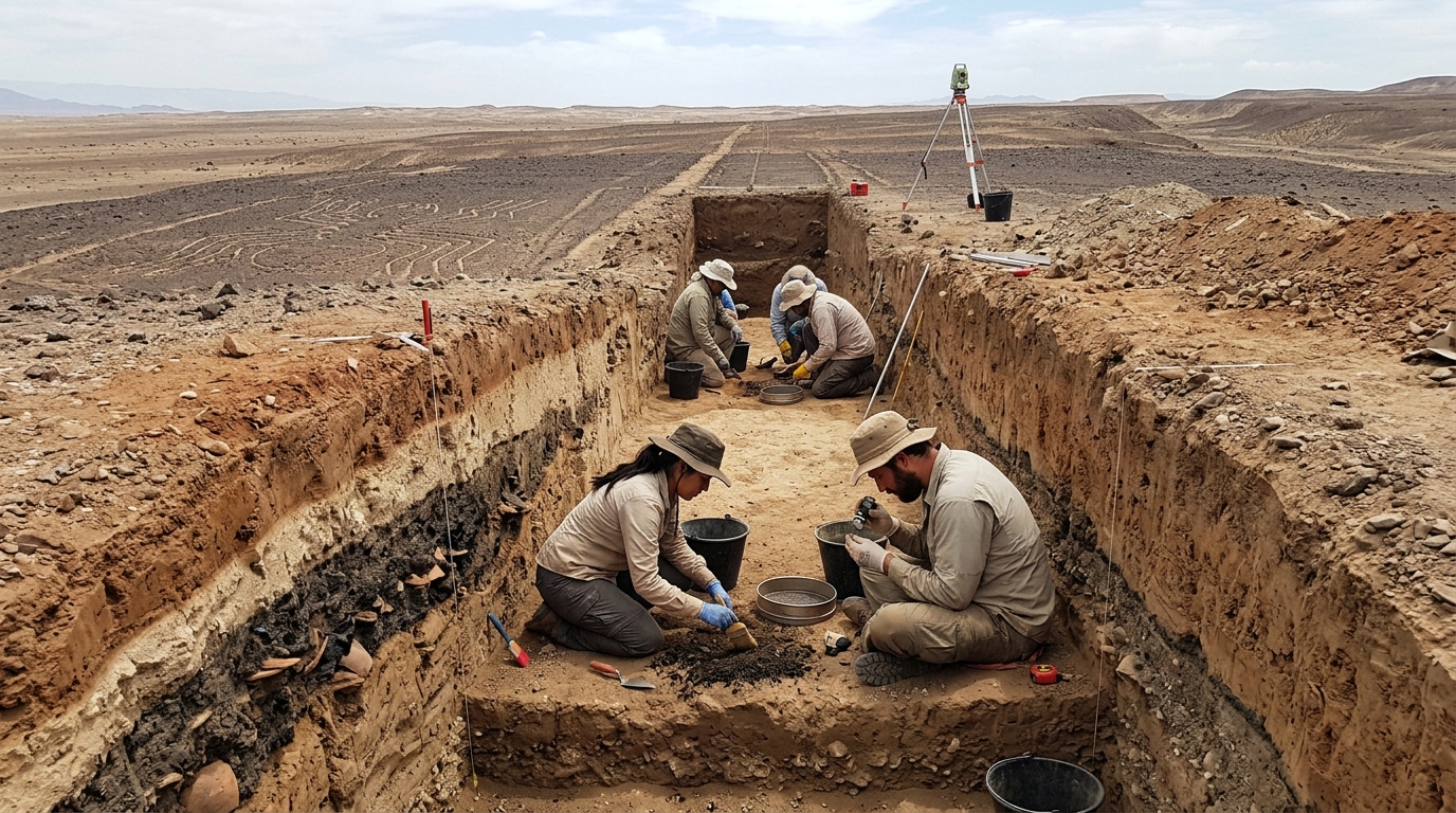 Les archéologues ont creusé sous les lignes de Nazca : ce que les couches de sol racontent contredit tout ce qu’on croyait