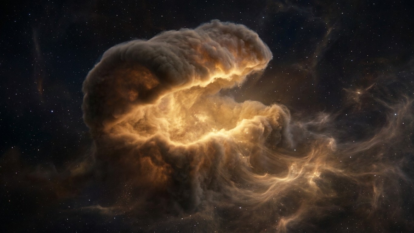 Les astronomes n’en peuvent plus de le répéter : ce globule en forme de coffre ouvert doit sa silhouette à quelque chose que Webb n’a même pas photographié