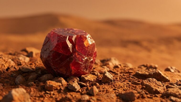 Les géologues n'avaient jamais trouvé ce cristal rouge ailleurs qu'au cœur de nos montagnes : un rover vient d'en repérer ...