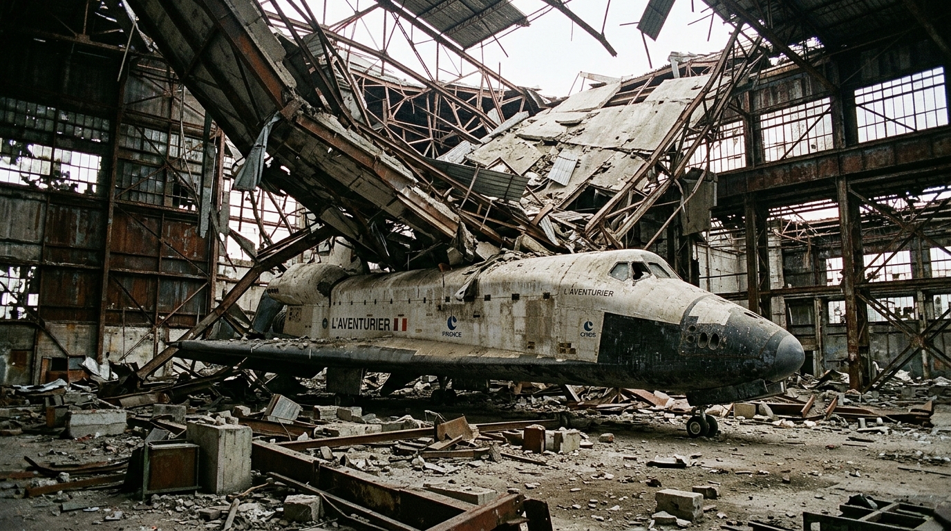 Les Soviétiques ont isolé le hangar 112 de Baïkonour sans jamais l’étanchéifier : en mai 2002, le toit a fini par céder sur Buran
