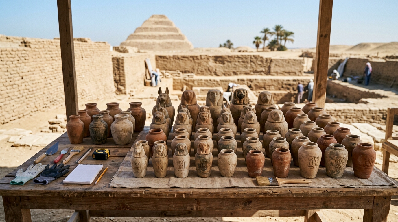On répète depuis toujours que les embaumeurs égyptiens improvisaient, mais les jarres de Saqqara disent l’inverse