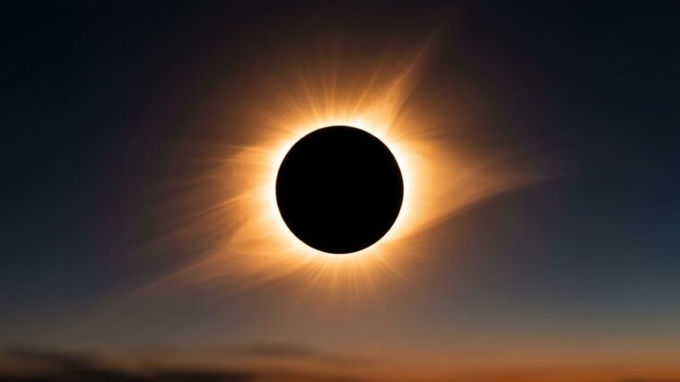 On s'obstine tous à l'imaginer nacrée, alors que le 12 août 2026 la couronne solaire est apparue franchement dorée au-dess...