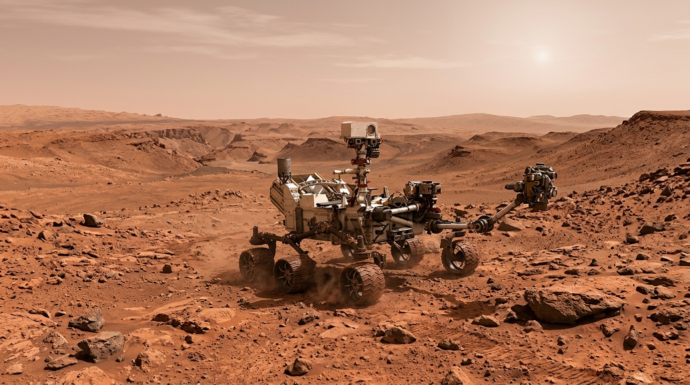 On s’obstine tous à imaginer les rovers martiens filant sur le sable, alors que trois contraintes leur imposent l’allure d’un promeneur