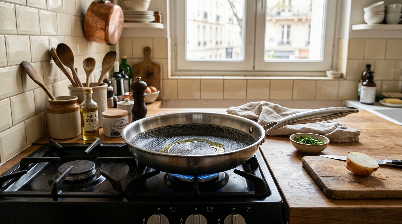 Plus personne ne veut de revêtement antiadhésif classique : voici ce qui le remplace sur l’inox