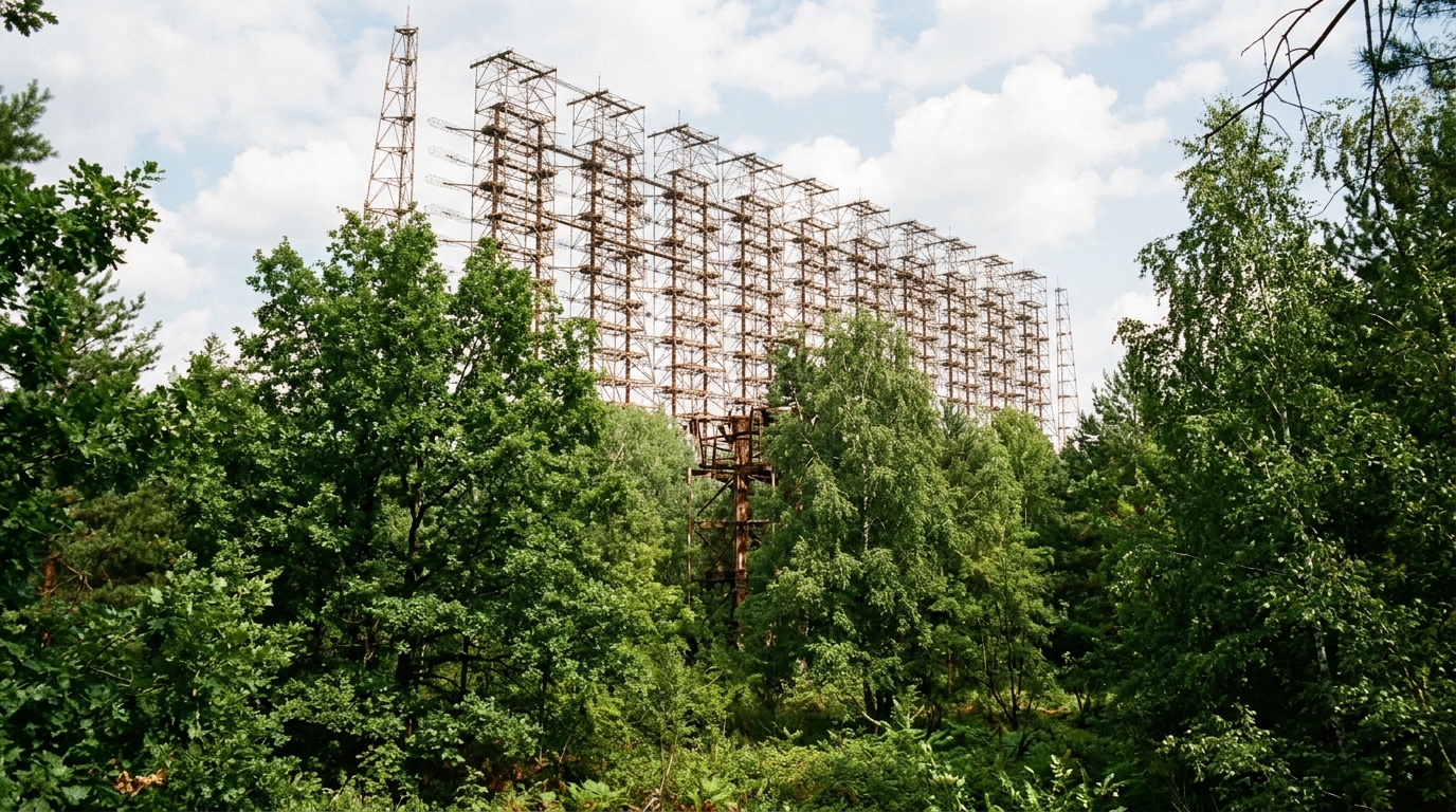 Sous les arbres de Tchernobyl se dresse depuis 1989 un mur d’acier de 150 m que le monde entier entendait sans le voir
