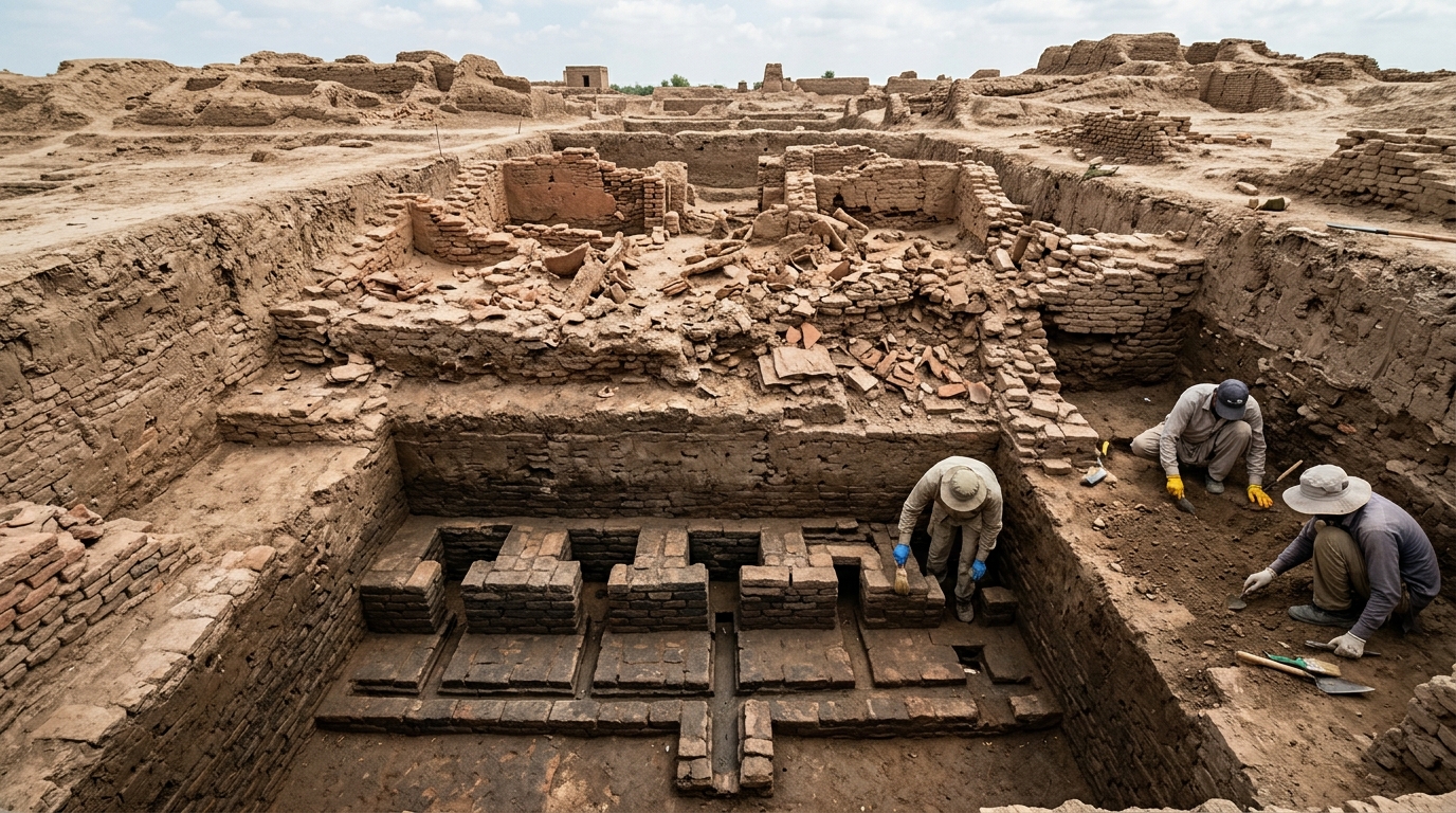 Sous les briques d’une cité de l’Indus dormaient des latrines bien plus anciennes que la couche qui les entourait