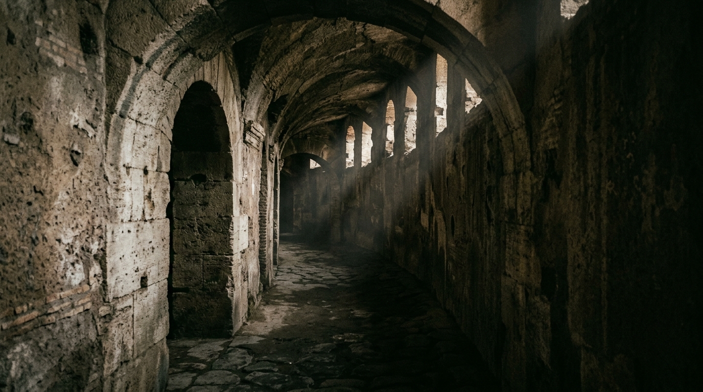 Sous les gradins du Colisée s’ouvraient des couloirs dont le nom a nourri la pire des légendes