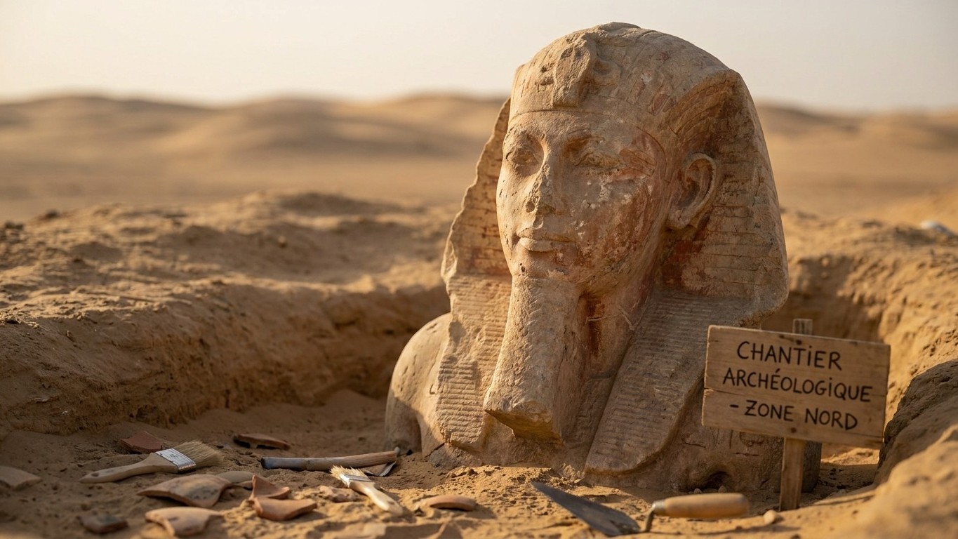 Sous les ruines d’Imet, dans le delta du Nil, dormait depuis des siècles un colosse de Ramsès II qu’aucun atelier de la ville n’avait jamais taillé