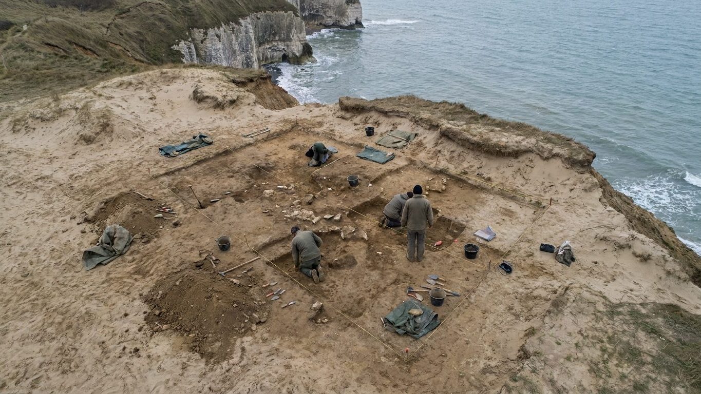 C’est la fin des fouilles sur cette dune de la Manche : après 14 campagnes, ce que la mer grignote chaque hiver n’existe nulle part ailleurs
