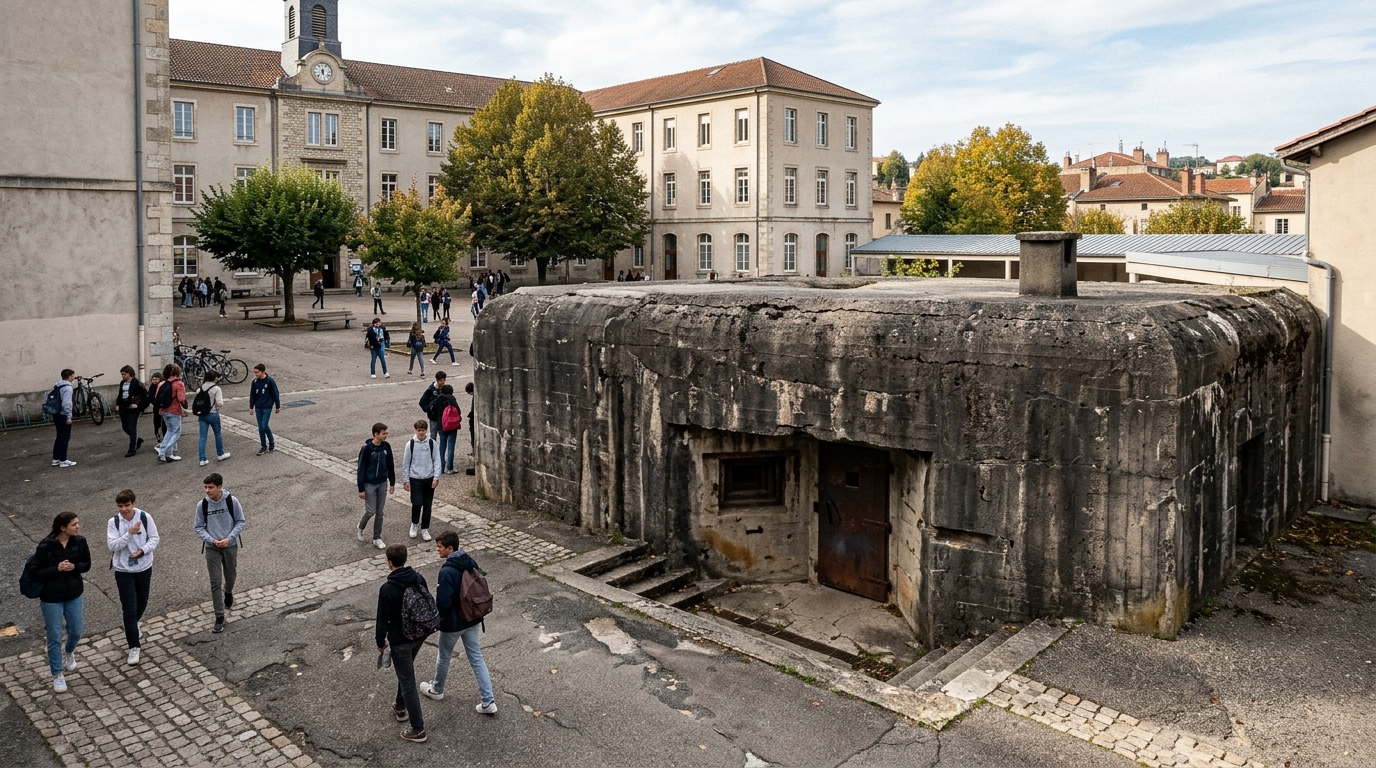 C’est fini pour les explosifs à Vienne : cette tour de 1944 tient toujours sous une cour de lycée