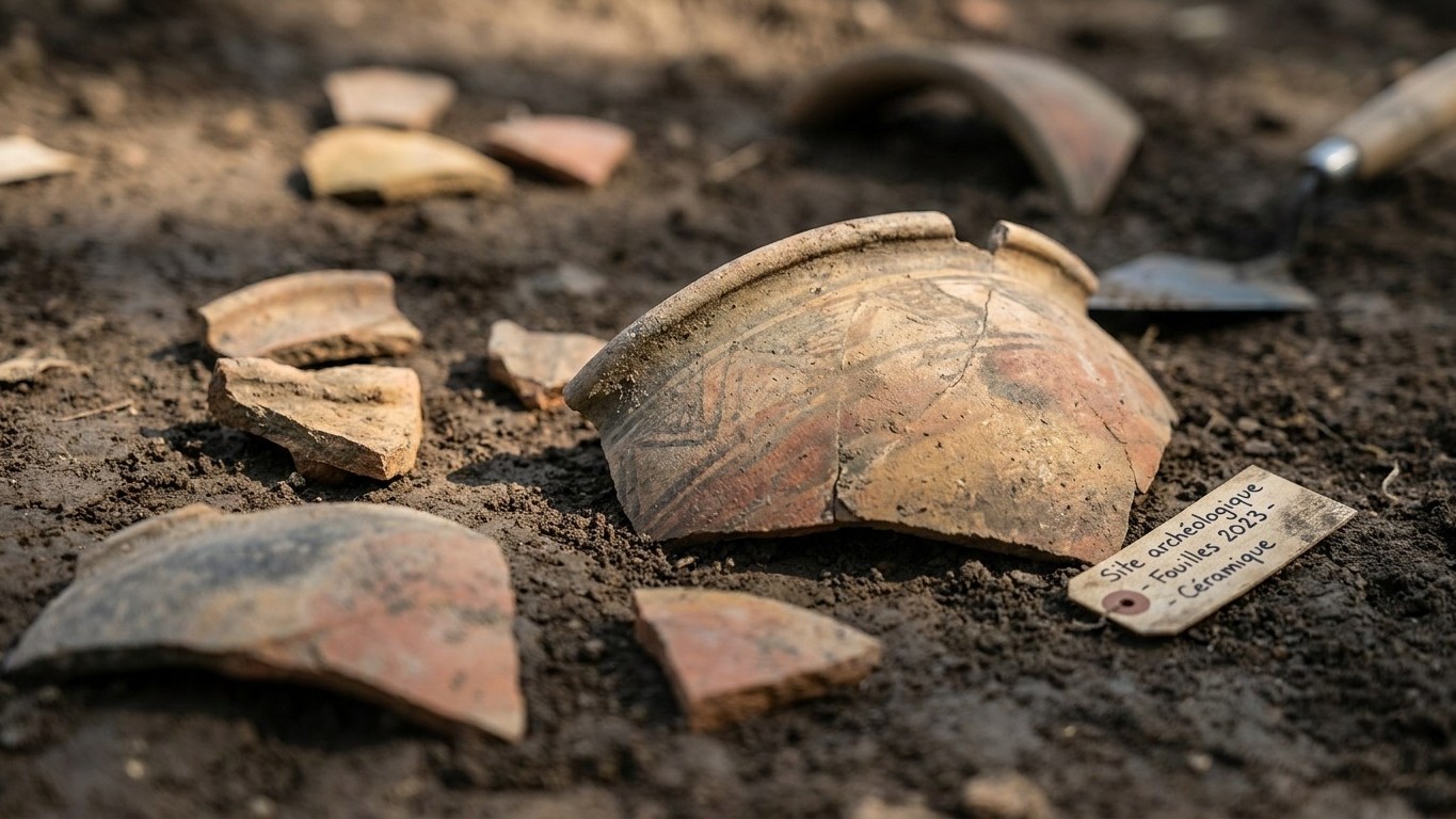 Des archéologues ont ouvert un simple champ d’un hameau de Loire-Atlantique : les tessons ont tranché trois siècles de certitudes