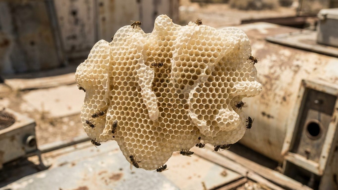 Des chercheurs ont enfermé 3 300 abeilles dans une navette pendant sept jours : le rayon bâti là-haut a laissé les spécialistes sans voix