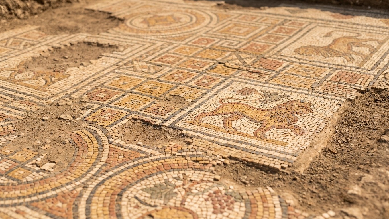 Des mosaïques intactes dégagées sous une villa de 1 800 ans en Turquie : le détail qui a alerté les archéologues
