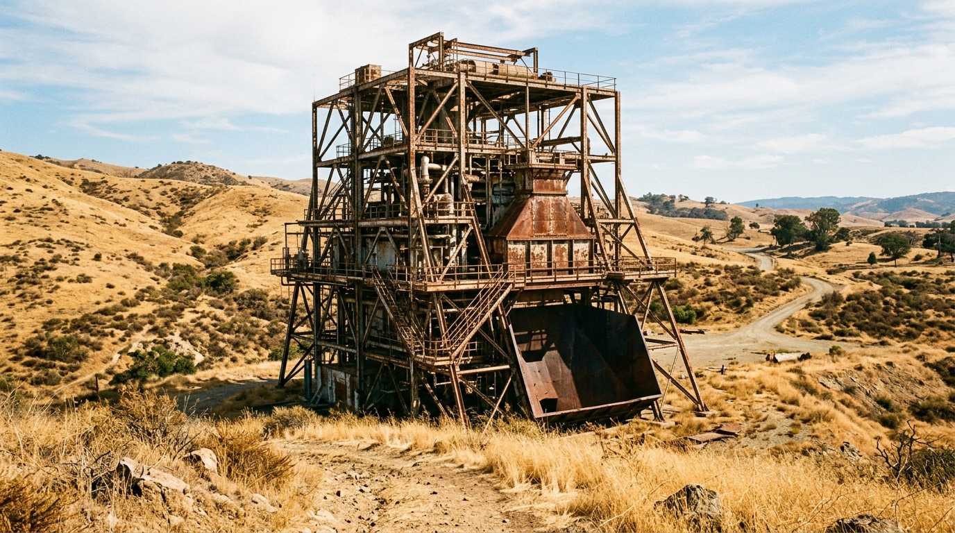 Sur une colline de Californie dorment depuis 2006 les bancs d’essai des moteurs d’Apollo que personne n’a jamais nettoyés