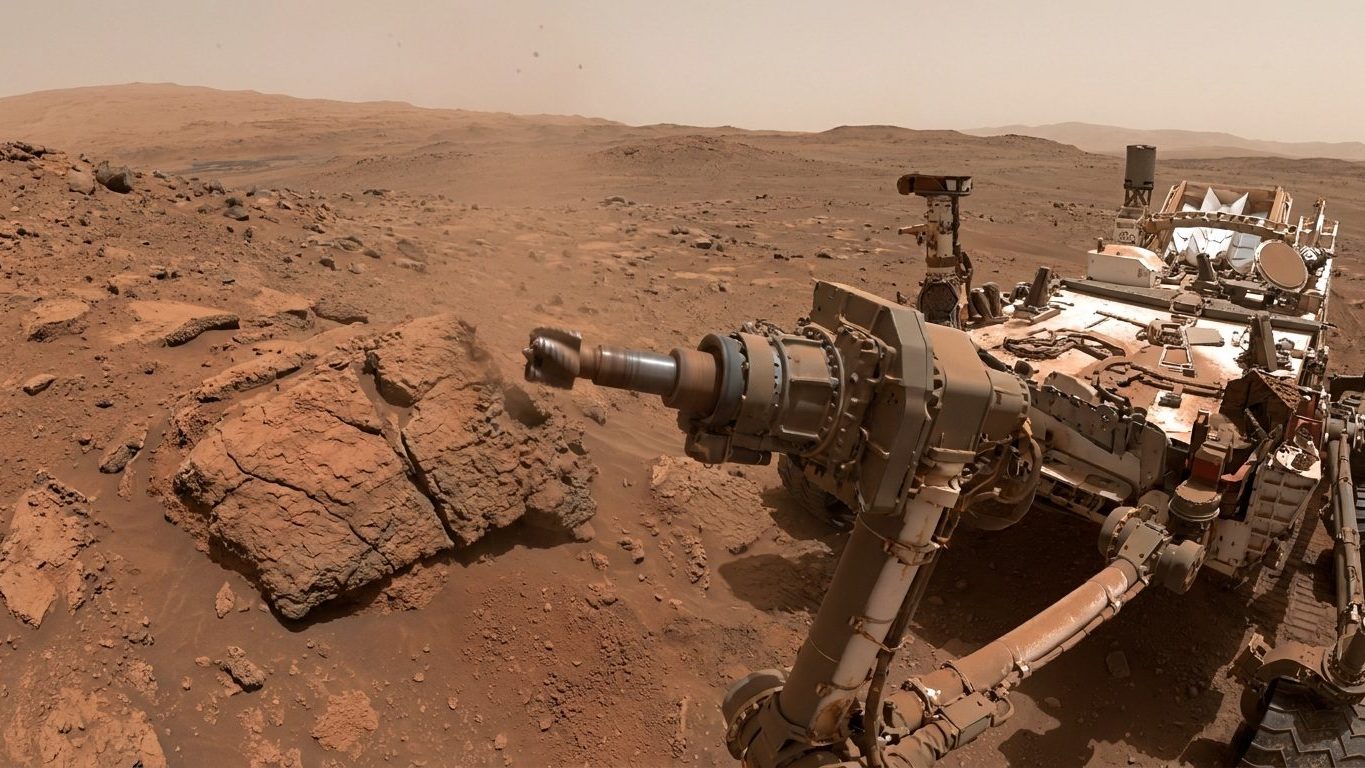 Un rover a remonté sa mèche du sol martien avec 13 kg accrochés dessus : en 14 ans de forages, ça n'était jamais arrivé