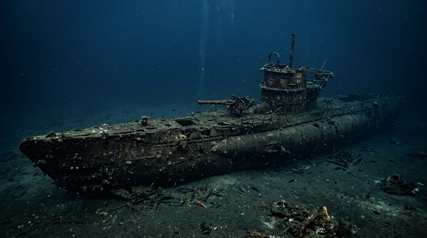 Un sous-marin allemand repose au large de Fedje depuis 1945 et ce n’est pas l’épave qui inquiète la Norvège